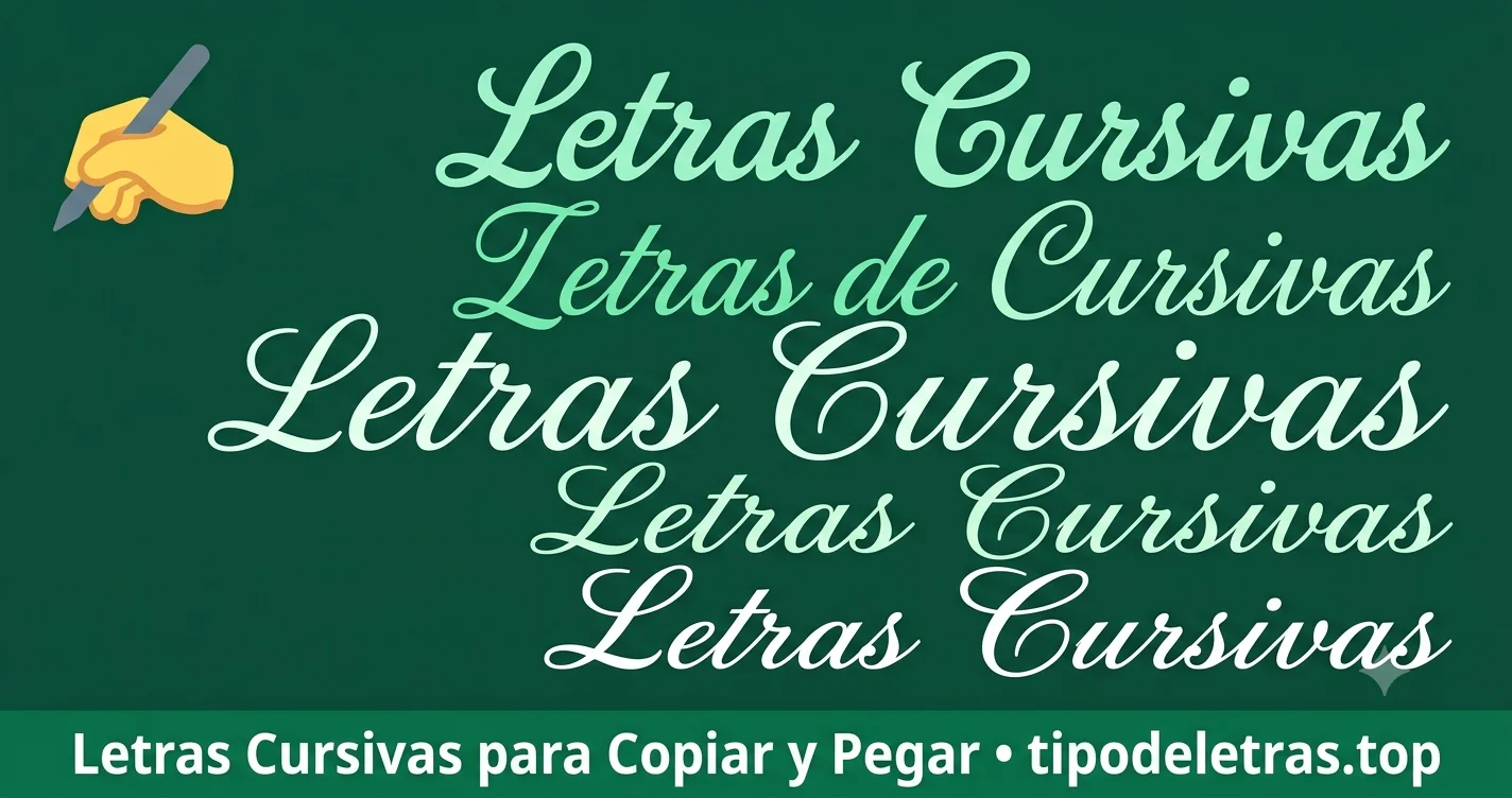 Letras cursivas para copiar y pegar — generador de script Unicode online gratis